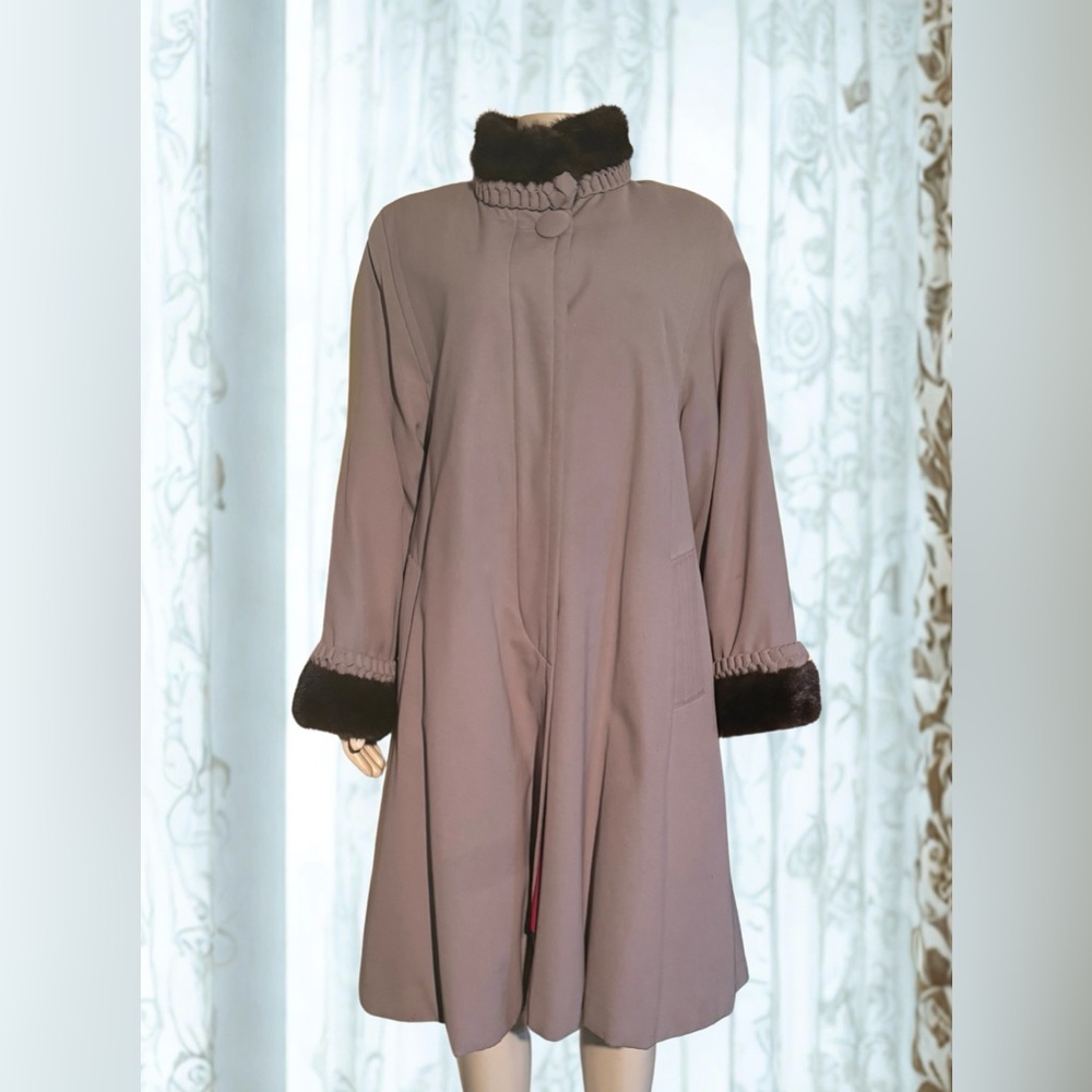 BERGDORF GOODMAN LUXURIOUS 100% MINK LINED SWING COAT SIZE Small. NY Estate Sale